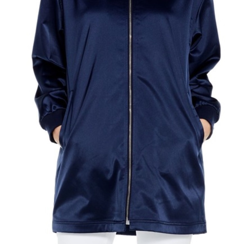 Two by Vince Camuto RIbbed Taffeta Bomber Jacket - Picture 3 of 5